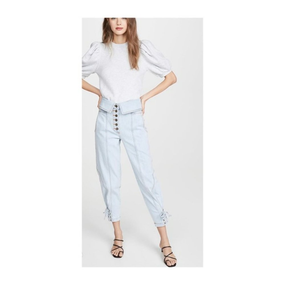 Ulla Johnson Kingston Jean in Light Wash - Picture 2 of 7